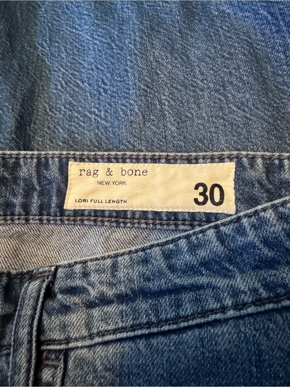 Rag & Bone Lori Full Length Featherweight Wide Leg High-Rise Jeans Size 30 EUC - Picture 5 of 6